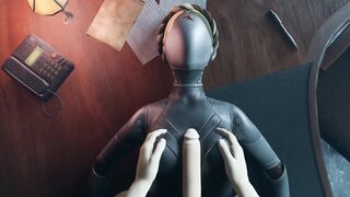 Atomic Heart No Hands White guy tits fuck Robot Girl Big Boobs Cum on the face Titjob Animation - 2 image