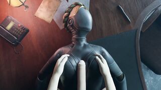 Atomic Heart No Hands White guy tits fuck Robot Girl Big Boobs Cum on the face Titjob Animation - 9 image