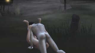 Sims 4 Porn Hot Blonde Babe Fucks Vampire Guy In Graveyard - 6 image