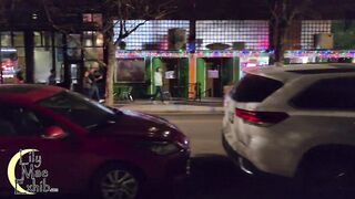 Bold naked walk through the busy bar district while hubby filmed! - 3 image