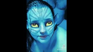 Fucking a blue Avatar with an out if this world pussy and mouth - 1 image