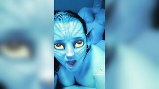 Fucking a blue Avatar with an out if this world pussy and mouth - 10 image