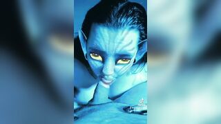 Fucking a blue Avatar with an out if this world pussy and mouth - 2 image