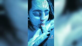Fucking a blue Avatar with an out if this world pussy and mouth - 3 image