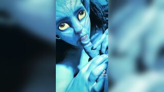 Fucking a blue Avatar with an out if this world pussy and mouth - 5 image