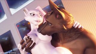 Hot Yiff getting her breasts milked and sucked - 3D furry animation