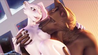 Hot Yiff getting her breasts milked and sucked - 3D furry animation - 9 image