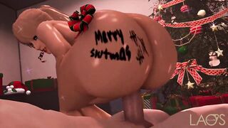 This Sexy Blonde Is His Reverse Cowgirl Christmas Present 2 - 3 image