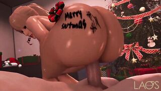 This Sexy Blonde Is His Reverse Cowgirl Christmas Present 2 - 7 image