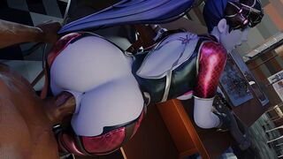 (WIDOWMAKER'S EXTREME ANAL) Huge black cock in her round ass - (EXTREME DEEPTHROAT, BIG ASS, HENTAI IN 4K) by SaveAss - 1 image