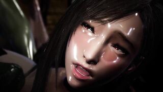 Tifa gets her tight pussy stretched by a massive Orc Cock!