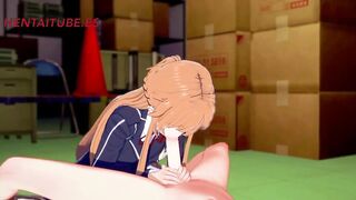 Sword Art Online Hentai 3D - Asuna x Kirito - Handjoob, Blowjob, Fucks with cum inside - Anime Manga Japanese Porn - 8 image