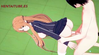 Sword Art Online Hentai 3D - Asuna x Kirito - Handjoob, Blowjob, Fucks with cum inside - Anime Manga Japanese Porn - 9 image