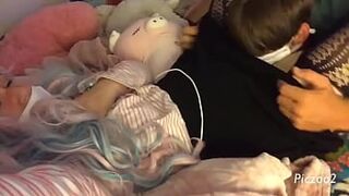 guy licks pussy anime girl and she cums - 1 image