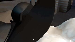 3D VR animation hentai video game Virt a Mate. Geralt of Rivia anally took revenge on Lady Alcina Dimitrescu, who caught him in her sexual trap. - 4 image