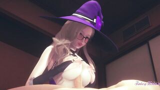 Genshin Impact Hentai 3D - POV Lisa boobjob suck and fucked - Japanese manga anime game porn - 3 image