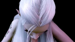 Forest Elf with Stunning Green eyes gives Blow job in POV : 3D Porn - 10 image