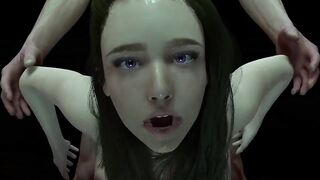 Cute Brunette Girl Loves Anal Standing up with her hands Pulled back : 3D Porn - 8 image