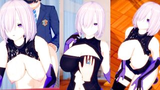 [Eroge Koikatsu! ] FGO (Fate) Mash Kyrielight rubs her boobs H! 3DCG Big Breasts Anime Video (FGO) [Hentai Game Fate] - 10 image