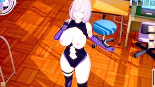 [Eroge Koikatsu! ] FGO (Fate) Mash Kyrielight rubs her boobs H! 3DCG Big Breasts Anime Video (FGO) [Hentai Game Fate] - 3 image