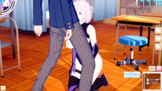 [Eroge Koikatsu! ] FGO (Fate) Mash Kyrielight rubs her boobs H! 3DCG Big Breasts Anime Video (FGO) [Hentai Game Fate] - 5 image
