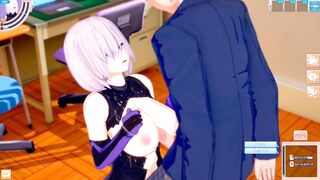 [Eroge Koikatsu! ] FGO (Fate) Mash Kyrielight rubs her boobs H! 3DCG Big Breasts Anime Video (FGO) [Hentai Game Fate] - 6 image