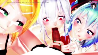 Foursome With Anime Whores (3D HENTAI) - 7 image
