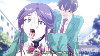 Hot College Girl Want an Anal at Public! Hentai [Subtlited] - 8 image