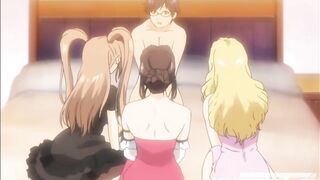 Three MILFs with Huge Tits Fucking a 18yo Boy - Uncensored Hentai [Subtitled] - 2 image