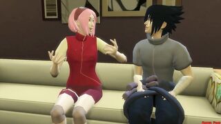 Sakura Fucked by the clones of Naruto Gangbang in front of Husband s. Cuckold - 2 image