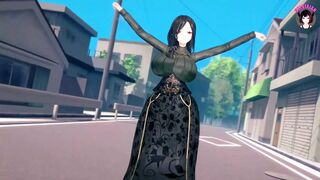 Tomoe - Sexy MILF In Tight Dress Dancing + Gradual Undressing (3D HENTAI) - 1 image