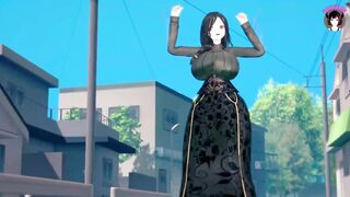 Tomoe - Sexy MILF In Tight Dress Dancing + Gradual Undressing (3D HENTAI) - 2 image