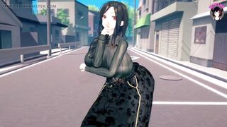Tomoe - Sexy MILF In Tight Dress Dancing + Gradual Undressing (3D HENTAI) - 8 image