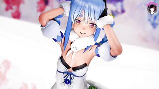Sexy Bunny Teen Dancing In Pantyhose + Gradual Undressing (3D HENTAI) - 3 image