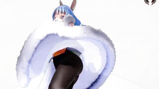 Sexy Bunny Teen Dancing In Pantyhose + Gradual Undressing (3D HENTAI) - 5 image