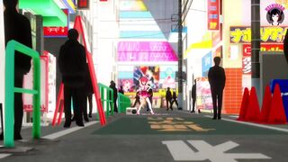 Megu Megu - Sexy Dance + Public Gradual Undressing (3D HENTAI) - 1 image