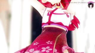 Megu Megu - Sexy Dance + Public Gradual Undressing (3D HENTAI) - 5 image
