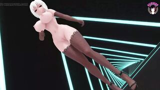 Haku - Sexy Dance Full Nude In Hot Stockings (3D HENTAI) - 8 image