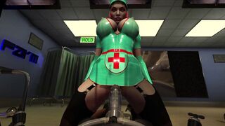 Citor3 3D VR Game latex nurses pump seamen with vacuum bed and pump - 10 image