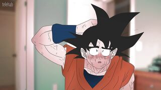 Bulma was tired after masturbation, but the break was interrupted by Goku ! Hentai dragon ball - anime cartoon 2d ( porn ) - 2 image