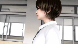 3d 54 Lustfull student and her classmate - 1 image