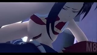 3D animation Big boobs girl fucking two boys and sucking big cock Hentai video - 1 image