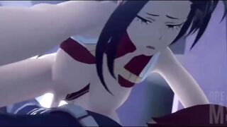 3D animation Big boobs girl fucking two boys and sucking big cock Hentai video - 3 image