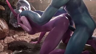 World of Warcraft - Night Elf Loves Thick Troll Cum (Animation with Sounds) - 8 image