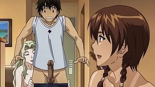 Teen Lesbians Fucks her Step Brother - Uncensored Hentai [Subtitled] - 1 image