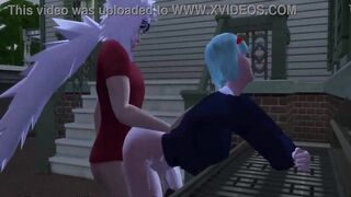 Parody Hentai Epi 4 jiraiya fucking outdoors with bulma and number 17 sees how he is unfaithful to vegeta he also wants to join to have a threesome - 6 image