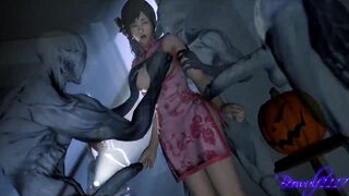 Kokoro Groped By the Rock Hard Walriders from Outlast - 5 image