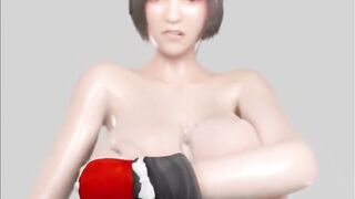 Mai Shiranui from King of Fighters Gets Cum All Over Her Tits During a Titjob - 4 image
