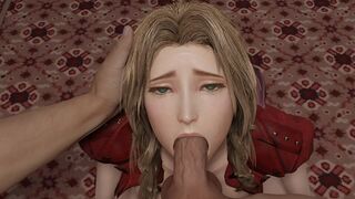 Aerith Delicious Hot Blowjob (Beautiful Girl Blonde Blowjob Big Cock, Final Fantasy 3D Hentai Porn) gamingarzia - 1 image
