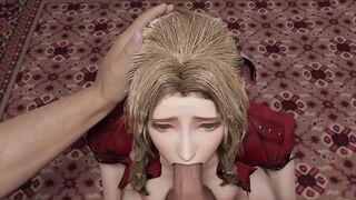 Aerith Delicious Hot Blowjob (Beautiful Girl Blonde Blowjob Big Cock, Final Fantasy 3D Hentai Porn) gamingarzia - 3 image